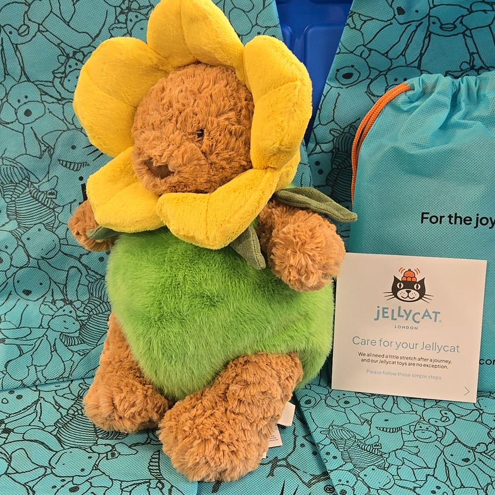Jellycat Bartholomew Bear Dressed In A Daffodil Outfit W/ Dust Bag